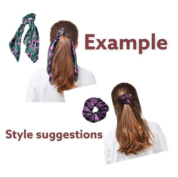 Hair bundle 3 scrunches with matching scrunchy scarfs. - Picture 9 of 12